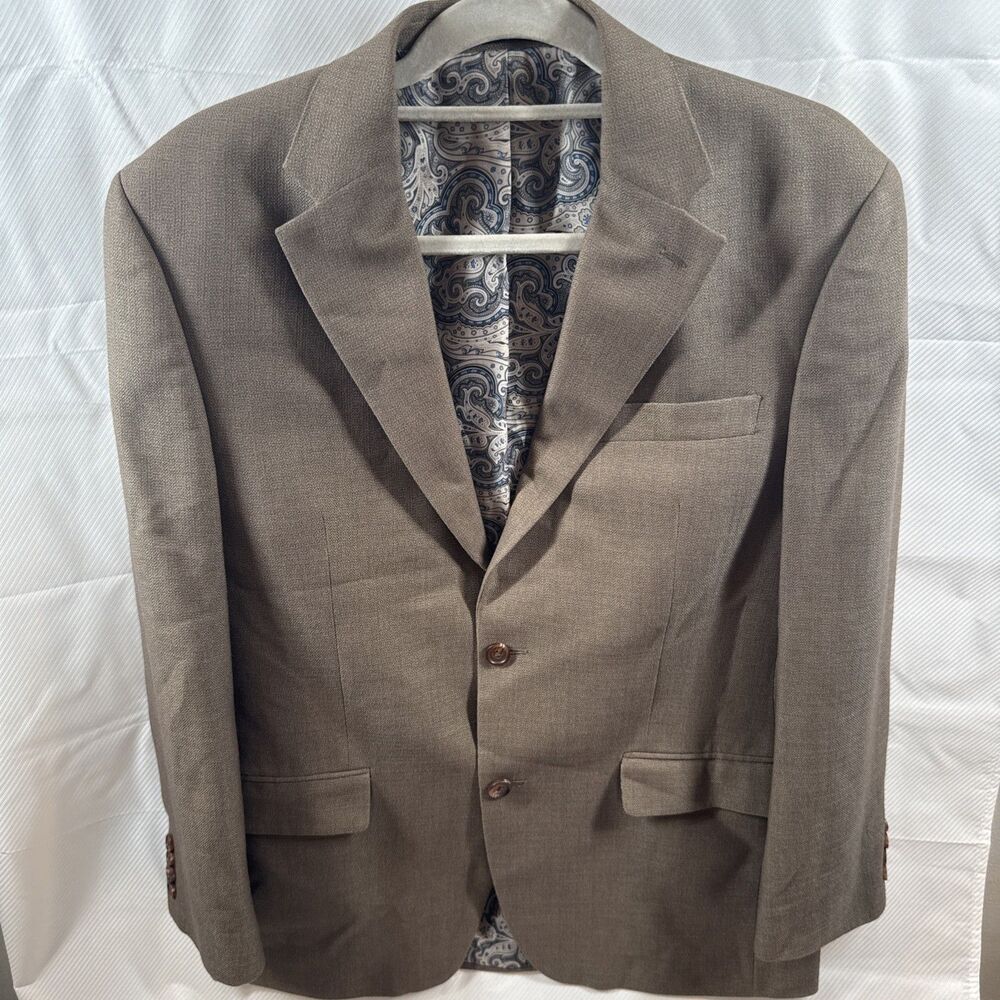 Lauren Ralph Lauren Mens Sport Coat Blazer Two Button Green  40R